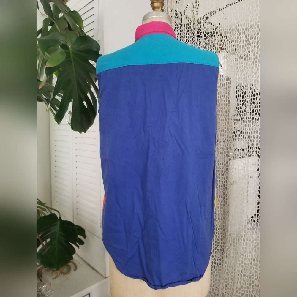 GITANO Color Block Button Down Dress Shirt - Picture 4 of 11